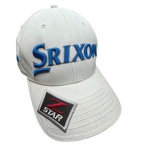Srixon Cleveland Golf White Blue Embroidered Z Star Baseball Cap Hat Men